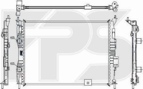 FPS FP 50 A355-X - Радиатор, охлаждение двигателя avtokuzovplus.com.ua