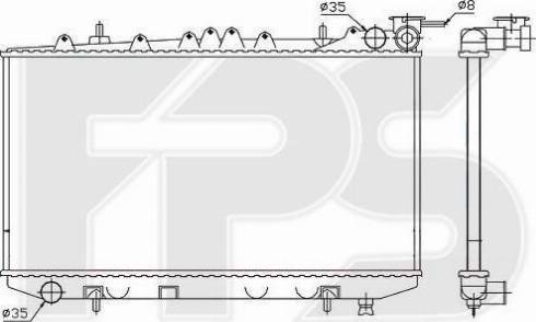 FPS FP 50 A597-X - Радіатор, охолодження двигуна autocars.com.ua