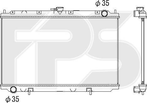 FPS FP 50 A605-X - Радіатор, охолодження двигуна autocars.com.ua