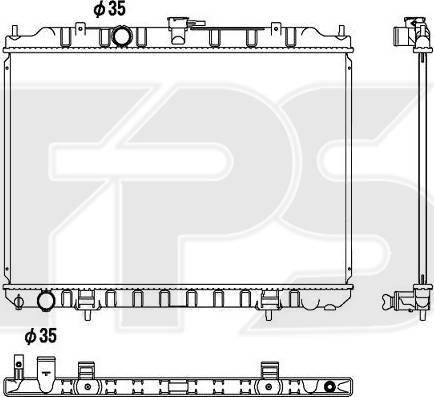 FPS FP 50 A617 - Радіатор, охолодження двигуна autocars.com.ua