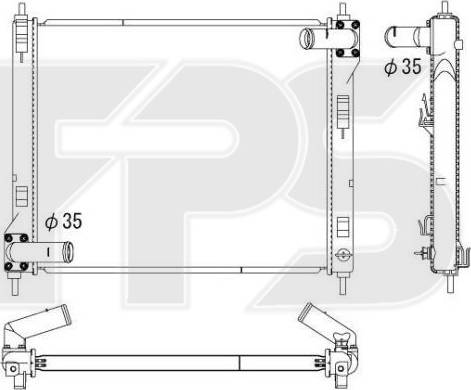 FPS FP 50 A837-X - Радиатор, охлаждение двигателя avtokuzovplus.com.ua