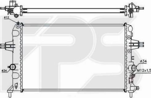 FPS FP 52 A1088 - Радіатор, охолодження двигуна autocars.com.ua