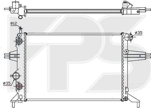 FPS FP 52 A1089 - Радиатор, охлаждение двигателя avtokuzovplus.com.ua