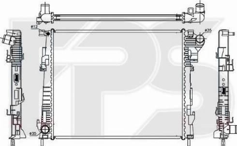 FPS FP 52 A1169 - Радіатор, охолодження двигуна autocars.com.ua