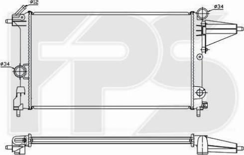 FPS FP 52 A252 - Радіатор, охолодження двигуна autocars.com.ua