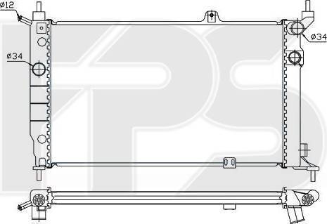 FPS FP 52 A258-P - Радиатор, охлаждение двигателя avtokuzovplus.com.ua