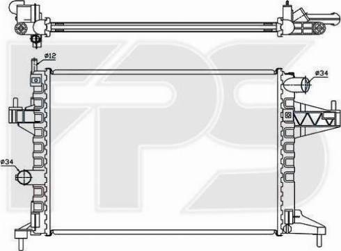 FPS FP 52 A263 - Радіатор, охолодження двигуна autocars.com.ua