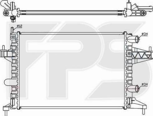 FPS FP 52 A265-P - Радиатор, охлаждение двигателя avtokuzovplus.com.ua