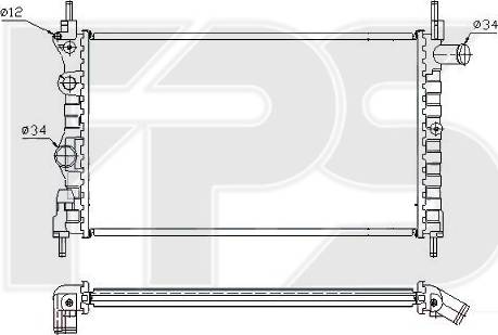 FPS FP 52 A271-P - Радиатор, охлаждение двигателя autodnr.net