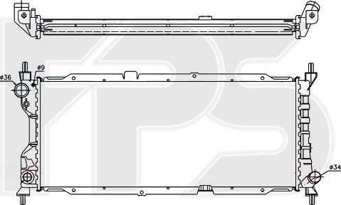 FPS FP 52 A278-X - Радіатор, охолодження двигуна autocars.com.ua