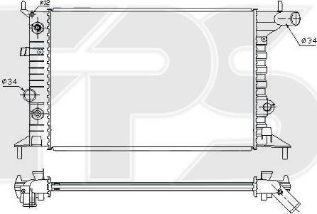 FPS FP 52 A281 - Радиатор, охлаждение двигателя avtokuzovplus.com.ua