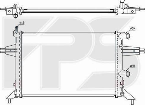 FPS FP 52 A301 - Радіатор, охолодження двигуна autocars.com.ua