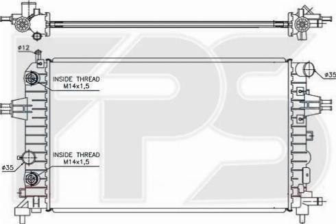 FPS FP 52 A304 - Радіатор, охолодження двигуна autocars.com.ua