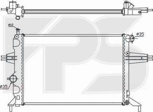 FPS FP 52 A314 - Радіатор, охолодження двигуна autocars.com.ua