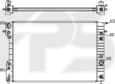 FPS FP 52 A319 - Радіатор, охолодження двигуна autocars.com.ua