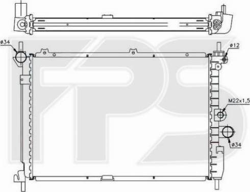 FPS FP 52 A375-X - Радіатор, охолодження двигуна autocars.com.ua