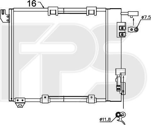 FPS FP 52 K122 - Конденсатор, кондиціонер autocars.com.ua