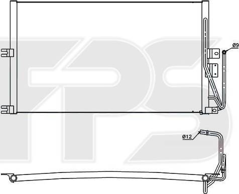 FPS FP 52 K124 - Конденсатор кондиционера avtokuzovplus.com.ua