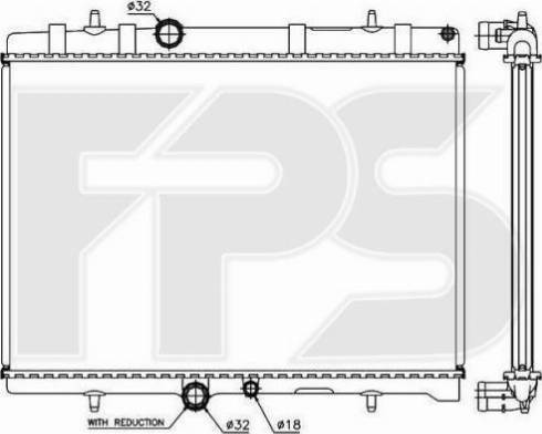 FPS FP 54 A348 - Радиатор, охлаждение двигателя avtokuzovplus.com.ua