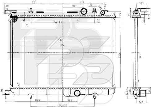 FPS FP 54 A63 - Радіатор, охолодження двигуна autocars.com.ua