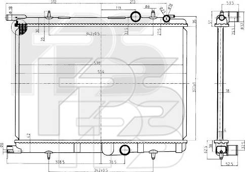 FPS FP 54 A63 - Радіатор, охолодження двигуна autocars.com.ua