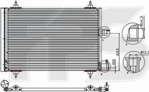 FPS FP 54 K24 - Конденсатор кондиционера avtokuzovplus.com.ua