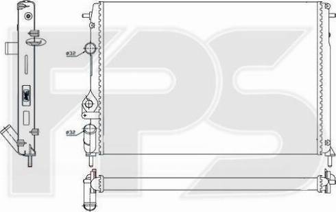 FPS FP 56 A1149 - Радіатор, охолодження двигуна autocars.com.ua