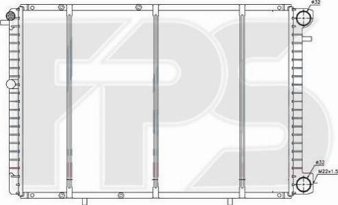 FPS FP 56 A1150 - Радіатор, охолодження двигуна autocars.com.ua