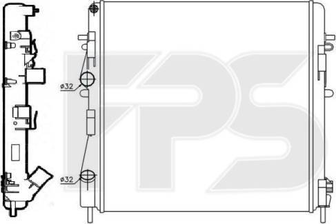 FPS FP 56 A1152 - Радиатор, охлаждение двигателя autodnr.net