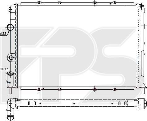 FPS FP 56 A381-X - Радиатор, охлаждение двигателя avtokuzovplus.com.ua