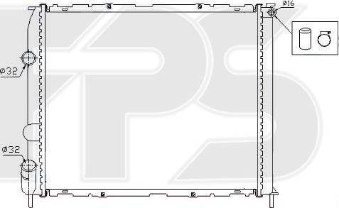 FPS FP 56 A390 - Радіатор, охолодження двигуна autocars.com.ua