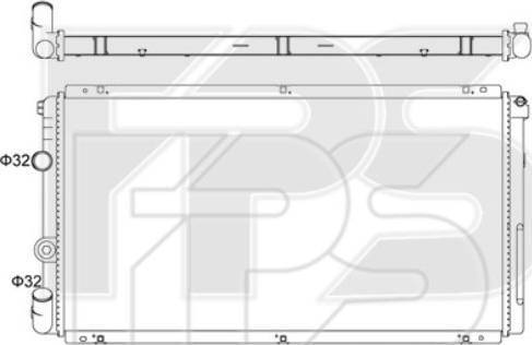 FPS FP 56 A751 - Радіатор, охолодження двигуна autocars.com.ua