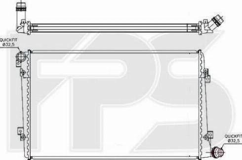 FPS FP 62 A171-X - Радіатор, охолодження двигуна autocars.com.ua