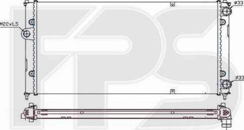 FPS FP 62 A499 - Радіатор, охолодження двигуна autocars.com.ua