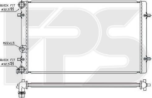 FPS FP 62 A826-X - Радіатор, охолодження двигуна autocars.com.ua