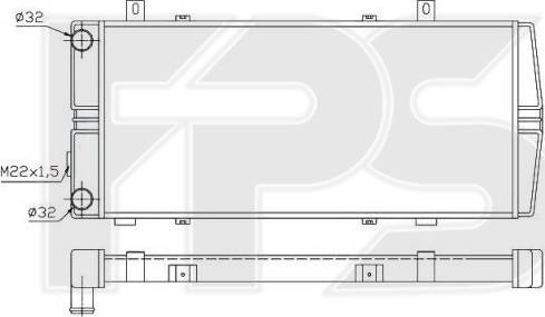 FPS FP 64 A1050 - Радіатор, охолодження двигуна autocars.com.ua