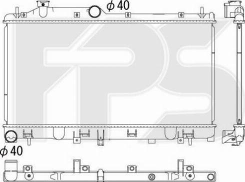 FPS FP 67 A892-X - Радиатор, охлаждение двигателя avtokuzovplus.com.ua