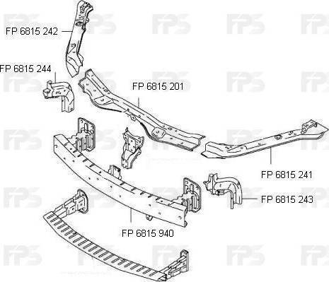 FPS FP 6815 940 - Поперечна балка autocars.com.ua