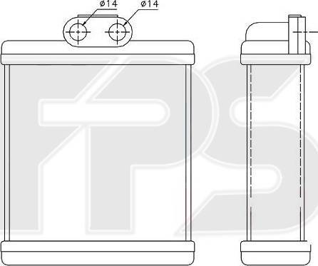 FPS FP 68 N168 - Теплообменник, отопление салона avtokuzovplus.com.ua