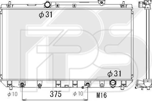 FPS FP 70 A1180 - Радіатор, охолодження двигуна autocars.com.ua