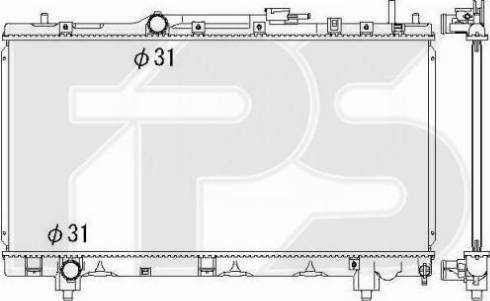 FPS FP 70 A1289-X - Радіатор, охолодження двигуна autocars.com.ua