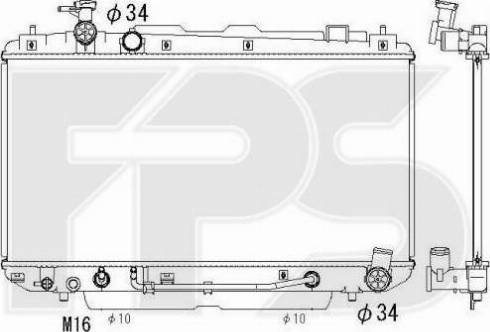 FPS FP 70 A1294 - Радиатор, охлаждение двигателя avtokuzovplus.com.ua