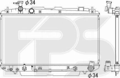 FPS FP 70 A1302-X - Радиатор, охлаждение двигателя avtokuzovplus.com.ua