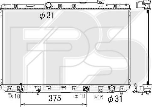 FPS FP 70 A531 - Радіатор, охолодження двигуна autocars.com.ua