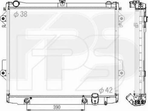 FPS FP 70 A881-X - Радіатор, охолодження двигуна autocars.com.ua