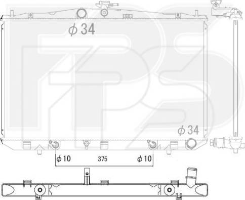 FPS FP 70 A882-X - Радиатор, охлаждение двигателя avtokuzovplus.com.ua