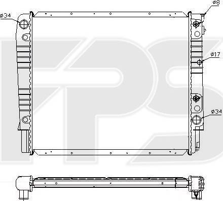 FPS FP 72 A486 - Радіатор, охолодження двигуна autocars.com.ua