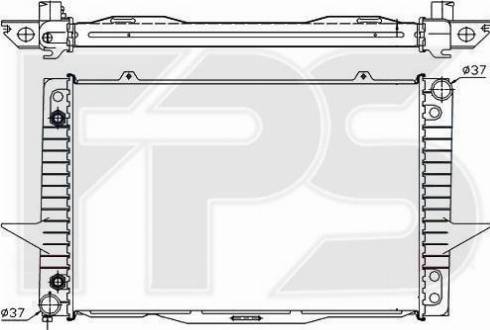 FPS FP 72 A488 - Радіатор, охолодження двигуна autocars.com.ua