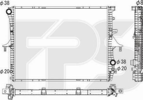 FPS FP 74 A1206 - Радіатор, охолодження двигуна autocars.com.ua