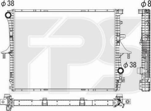 FPS FP 74 A1207-X - Радиатор, охлаждение двигателя avtokuzovplus.com.ua